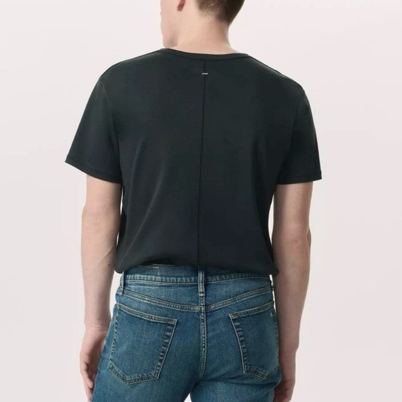 New With Tags Flaw Rag & Bone Classic Black Men's Short Sleeve Shirt Medium - Picture 2 of 10